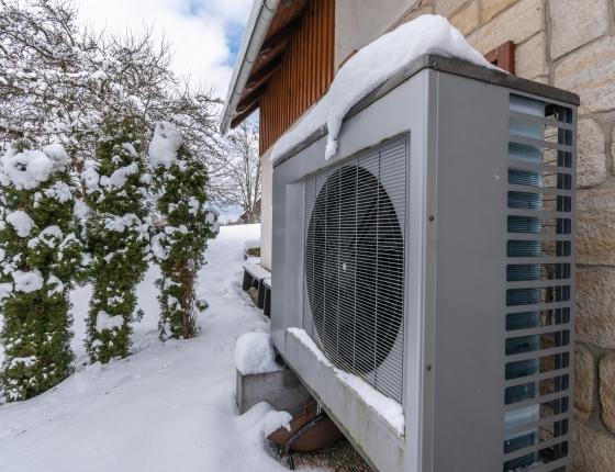 air source heat pump in winter